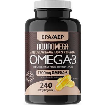 AquaOmega EPA Regular Strength Omega-3 240 Softgels / 60 Servings