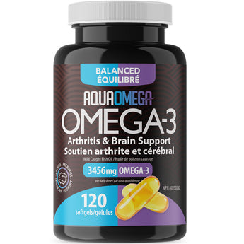 AquaOmega -Omega-3 Balanced Arthritis & Brain Support - 120 Softgels