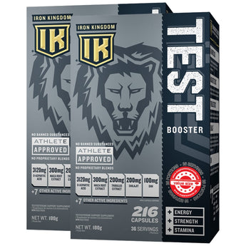 Iron Kingdom Test Booster *VALUE SIZE* - 216 Capsules - Buy One, Get One Deal