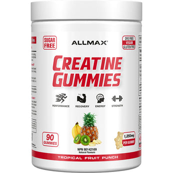 ALLMAX Creatine Gummies 90 Gummies *NEW* - Tropical Fruit Punch *48 HR FLASH SALE*