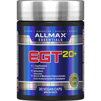 Allmax EGT20+ L-Ergothioneine +Cordyceps - 30 Vegan Capsules / 30 servings