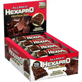 Allmax Nutrition Hexapro Protein Bar - 12 x 54 Grams  - Chocolate Fudge Brownie