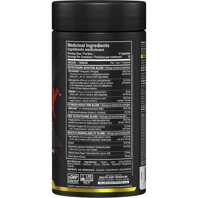 Testofx Label Allmax TestoFX Xtreme 90 Capsules / 30 Servings – Supplements Canada