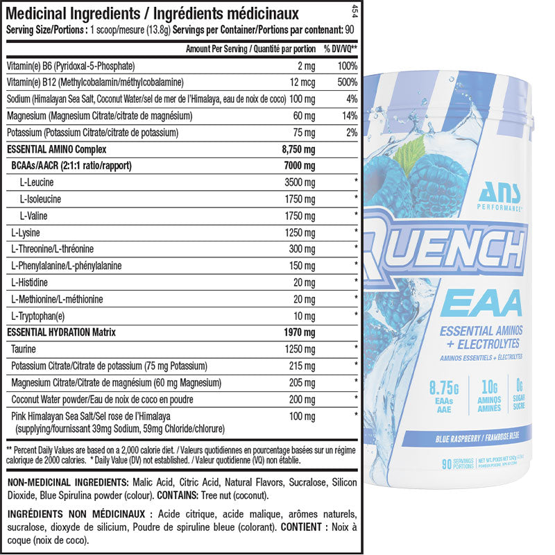 Quench Apple Raspberry ANS Performance Quench EAA - 1233-1269 Grams 90 Servings – Supplements ...