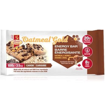 Avoine Doree Oatmeal Gold Bars - 100 Grams - Carob