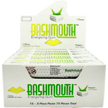 Bashmouth Energizing Gum - 5 Piece / 15 Pack *NEW* LIMITED TIME OFFER