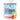 A tub of Tropicade Protein Refresher powder, featuring a white container with a label that has a light blue and white gradient, featuring fruit illustrations and product details.