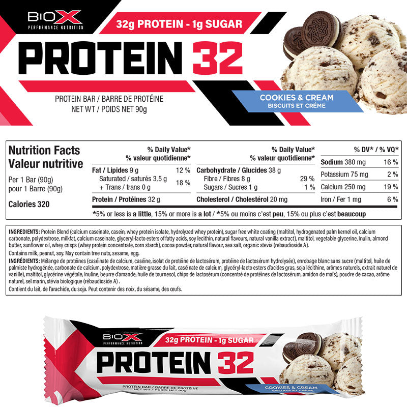 Buy Bio-X Protein 32 Bar – High-Protein Snack for Energy – Supplements ...