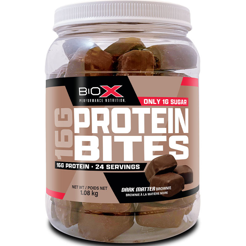 BioX Protein Bites 1.08kg - 24 Servings Dark Matter Brownie *HALLOWEEN ...