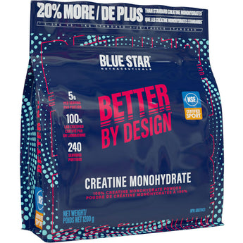 Blue Star Creatine Monohydrate - 1200 Grams / 240 Servings *NEW*LIMITED TIME OFFER*