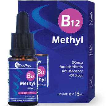 CanPrev B12 Methyl 500mcg - 15ml / 450 Drops - Blueberry