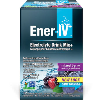 Ener-Life Ener-IV + Electrolyte Drink Mix - 12 Packets Box