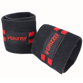 Grizzly Fitness Pro 3" Heavy Duty Red Line Weight Lifting Wrist Wraps