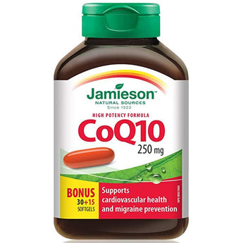 Jamieson CoQ10 Extra Strength 250mg *BONUS SIZE* - 30 + 15 Softgels