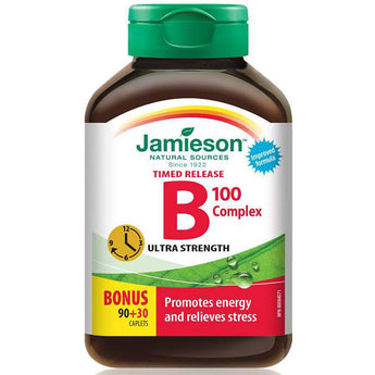 Jamieson B 100 Complex Time Release Ultra Strength *BONUS SIZE* - 90 + 30 Caplets