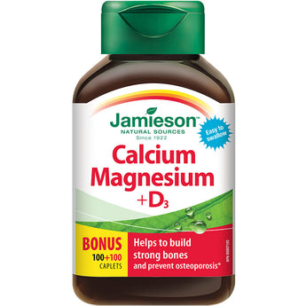 Jamieson Calcium Magnesium + D3 *BONUS SIZE* - 100 + 100 Caplets