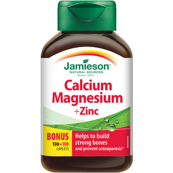 Jamieson Calcium Magnesium + Zinc *BONUS SIZE* - 100 + 100 Caplets
