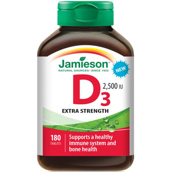 Jamieson Vitamin D3 2500iu Extra Strength - 180 Tablets