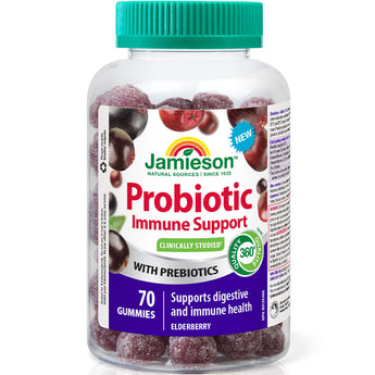Jamieson Probiotic Immune Support - 70 Gummies - Elderberry