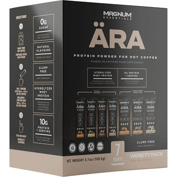 Magnum ARA Protein Powder for Coffee, Variety Pack - 7 Sachets
