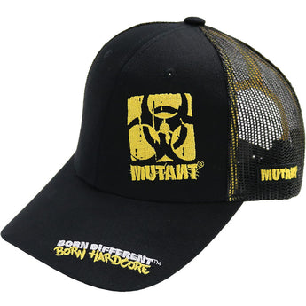 Mutant Born Hardcore Baseball Cap - Black/Yellow *DOOR CRASHER*