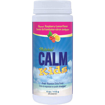 Natural Calm Magnesium Carbonate powder - KIDS -  Raspberry -Lemon 113 Grams