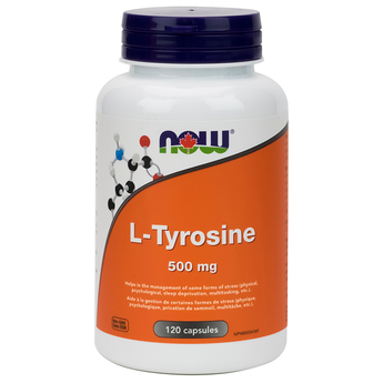 NOW L-Tyrosine 500 mg - 120 Capsules