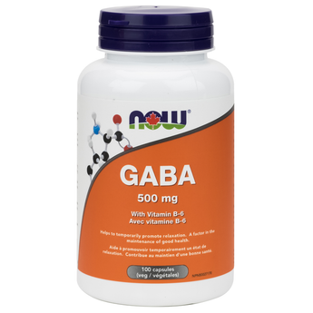 NOW GABA 500mg with B-6 - 100 Capsules