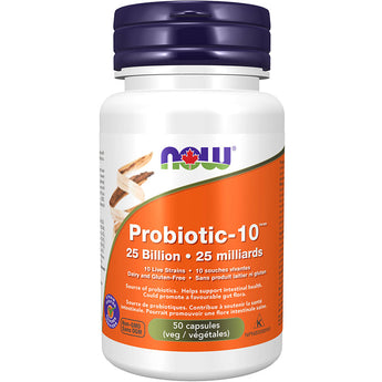 NOW Probiotic-10™ 25 Billion - 50 Veg Capsules