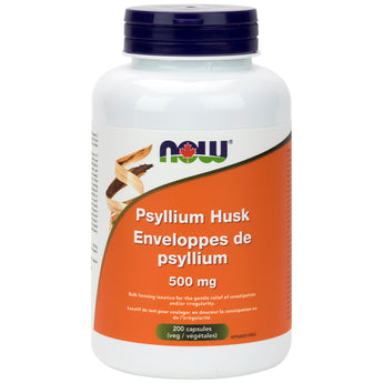 NOW Psyllium Husk 500 mg Caps - 200 Capsules