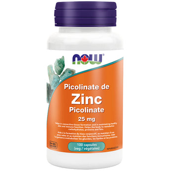NOW Zinc Picolinate 25 mg - 100 Capsules