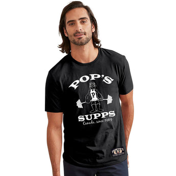 Popeye's GEAR T-Shirt "POP'S SUPPS" - Black & White