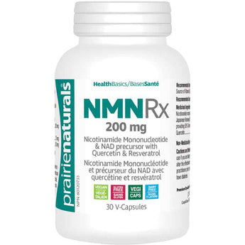 Prairie Naturals NMN Rx 200mg with Quercetin + Resveratrol - 30 Veg-Caps Softgels