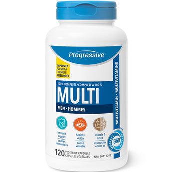 Progressive Multi Vitamin for Adult Men - 120 Capsules