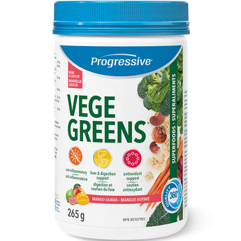 Progressive Vege Greens 265 Grams 30 Servings Mango Guava *DOOR CRASHER