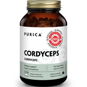 Purica Cordyceps *Value Size* - 144 Veggie Capsules / 36 Servings