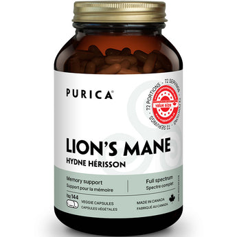 Purica Lion's Mane *Value Size* - 144 Veggie Capsules / 72 Servings