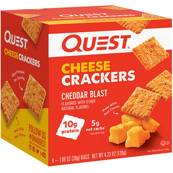 Quest Nutrition Cheese Crackers - 4 x 30 Grams