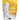 Back of a yellow resealable pouch package showing nutrition facts, suggested use icons, ingredients, and a barcode on a white background.