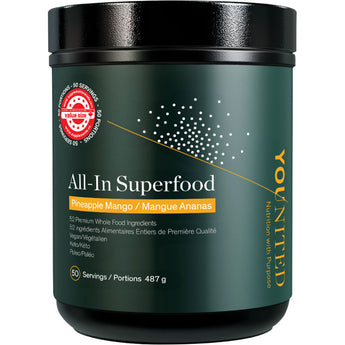 Younited Wellness All-In Organic Superfood *Value Size!* 487 Grams - 50 servings  - Pineapple Mango  * St Paddy's Day Door Crasher *