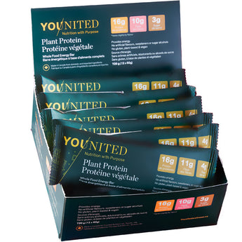 Younited Wellness Plant Protein Whole Food Energy Bar - 12 x 60 Grams