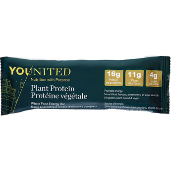 Younited Wellness Plant Protein Whole Food Energy Bar - Single