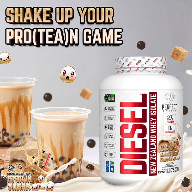 PERFECT Sports - DIESEL New Zealand Whey Protein, Grass-Fed +  Pasture-Raised Whey Protein Powder, Gluten-Free, Chocolate Obsession, 2  lbs, Whey Protein, 2lb 